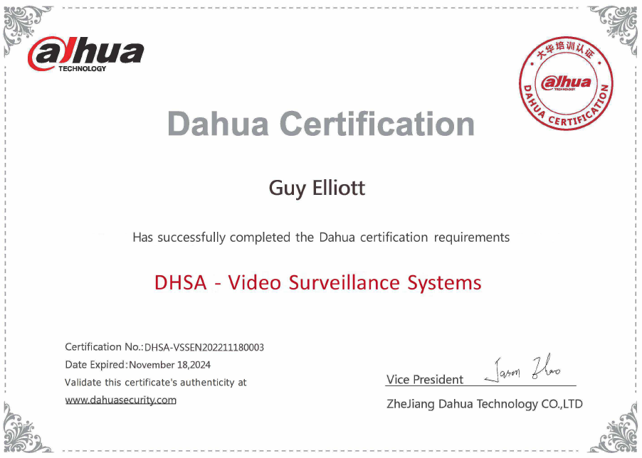 Dahua Certification